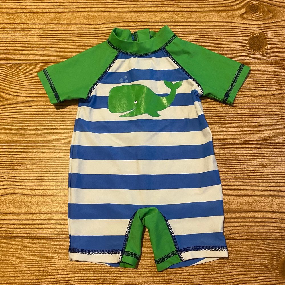Little Me Baby Boys Whale Rashguard Swim Suit
